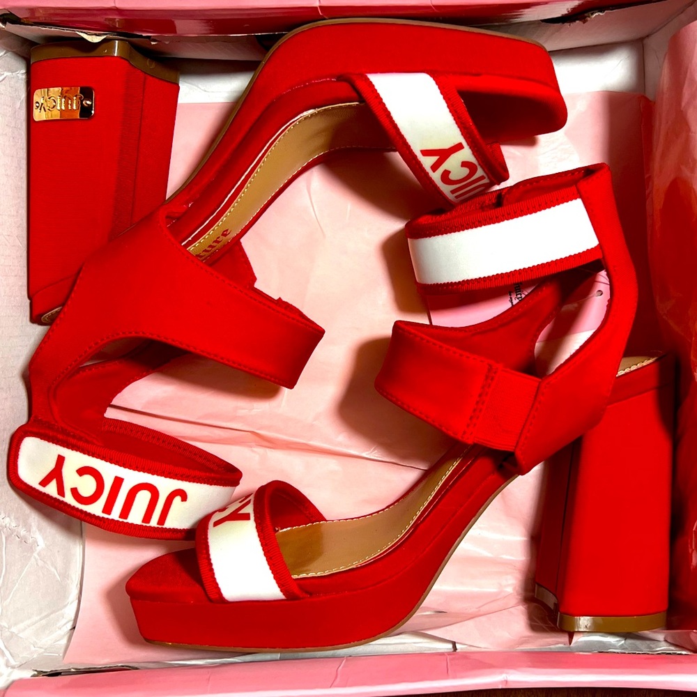 Juicy Couture Red Chunk Heel